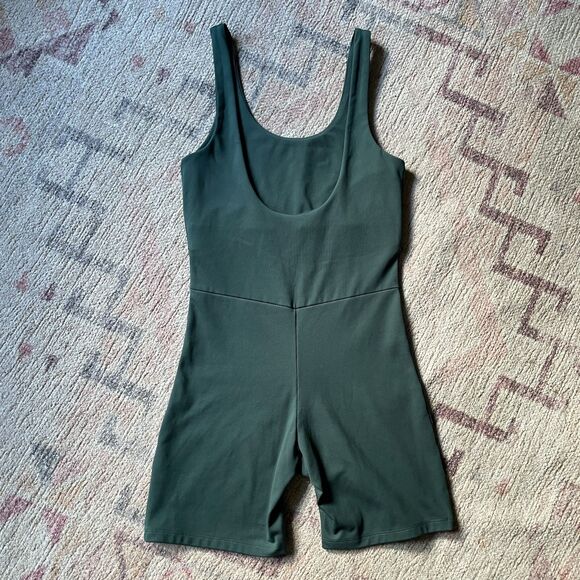 Girlfriend Collective Bike Unitard Hunter Green sz S - Picture 3 of 6